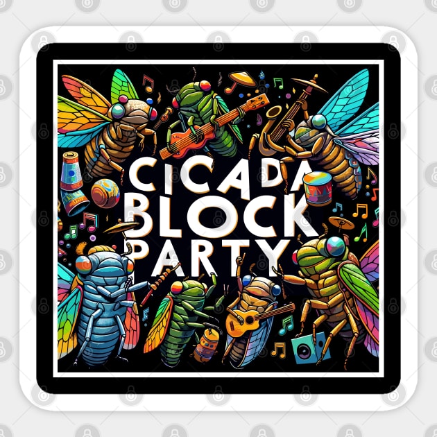 Cicada Block Party Cicada Summer Sticker by creative